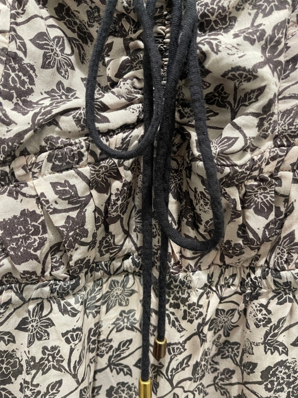 FREE PEOPLE Soulmate Jumpsuit Wide Convertible Leg Floral Print Brown Tan Sz XS - Picture 10 of 16